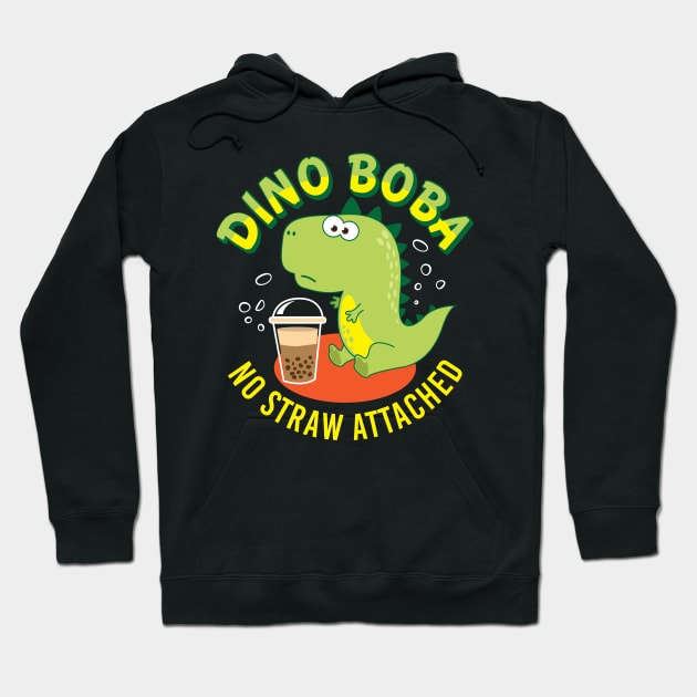 Dino Boba No Straw Attached Hoodie by andantino